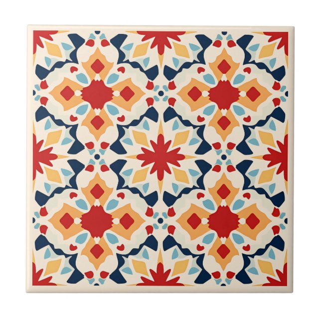 Moroccan Zellij style ceramic tiles (Front)