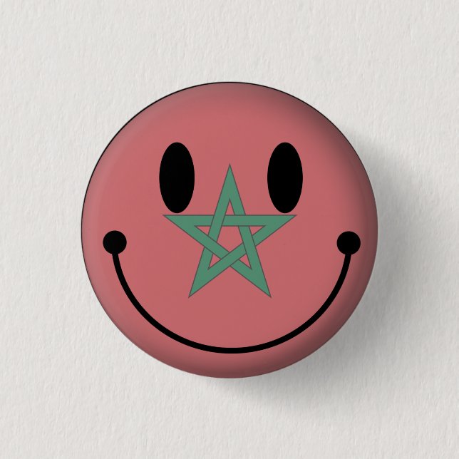 Morocco 1 Inch Round Button (Front)