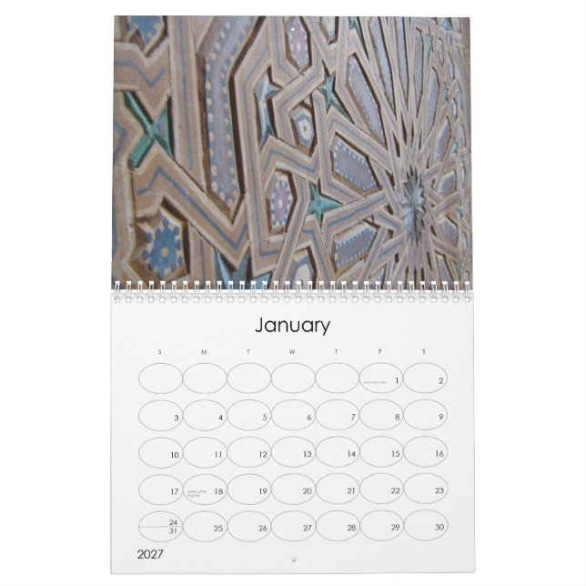 Morocco 2012 Calendar (Jan 2027)