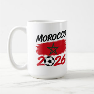 Morocco 2026 Soccer Fan Football Supporter Pride  Coffee Mug