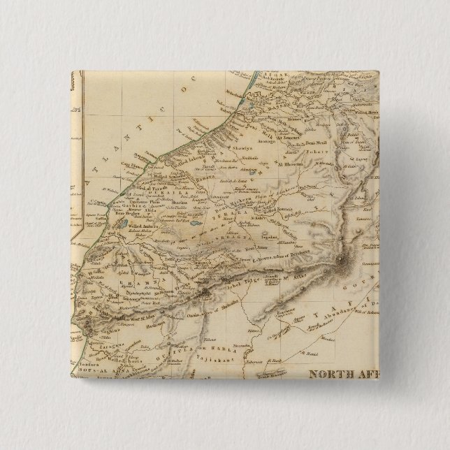 Morocco 2 2 inch square button (Front)