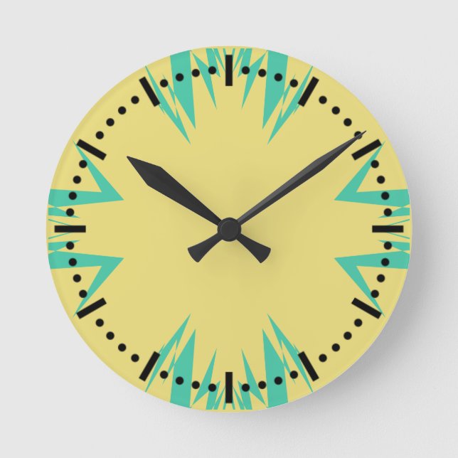 Morocco 2 colour round clock (Front)