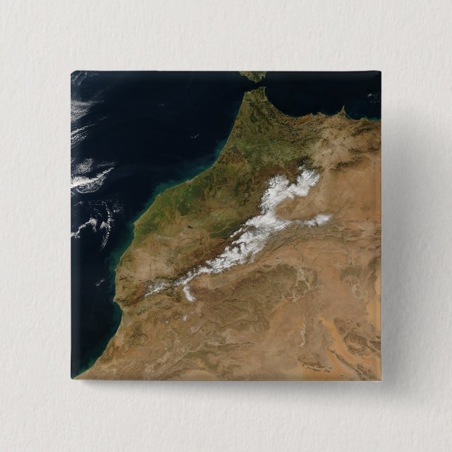 Morocco 2 Inch Square Button (Front)