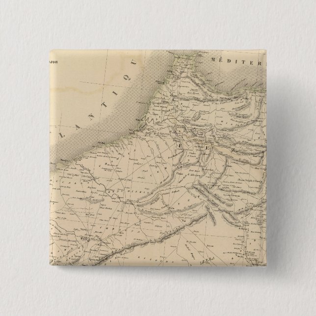 Morocco 3 2 inch square button (Front)