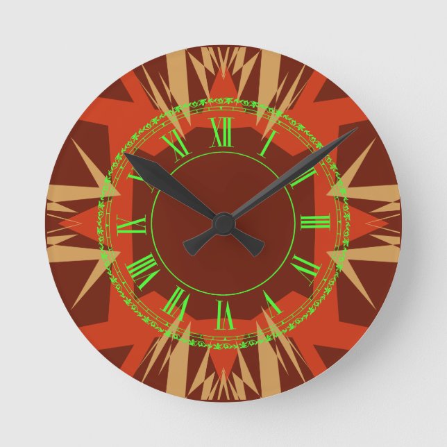 Morocco 3 colour round clock (Front)
