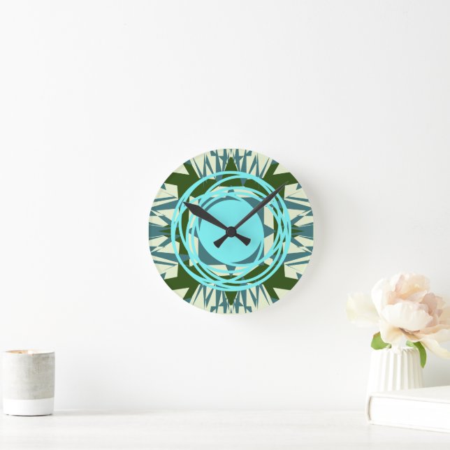 Morocco 3 colour round clock (Home)