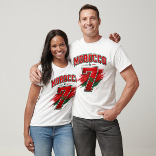 Morocco 7 Soccer Fan T-Shirt   World Cup 2026 Supp