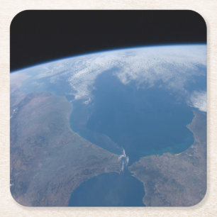 Morocco And Spain. Square Paper Coaster