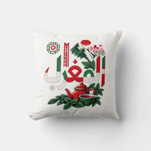 Morocco Art Mug Moroccan Mint Tea Mug Throw Pillow