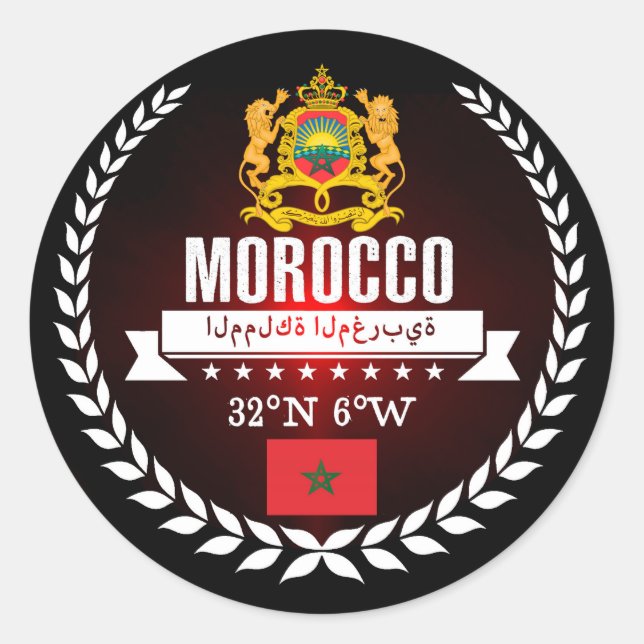 Morocco Classic Round Sticker (Front)