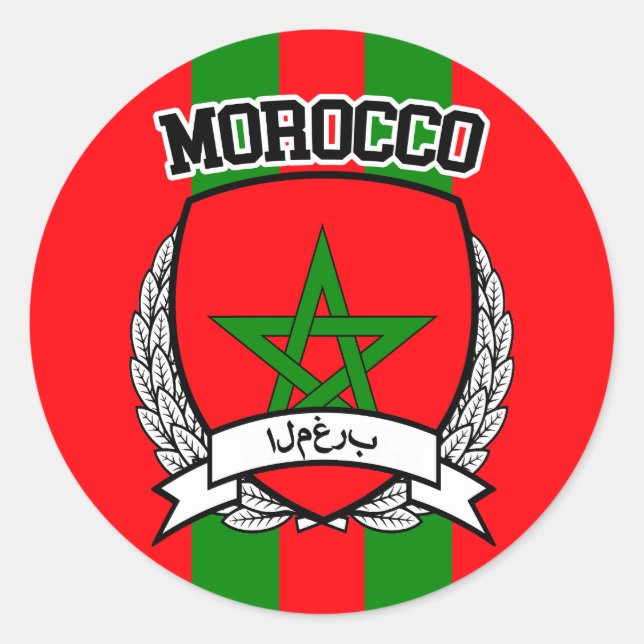 Morocco Classic Round Sticker (Front)