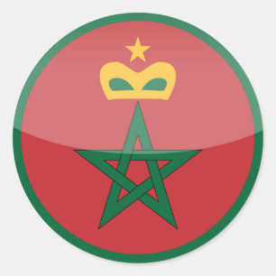 morocco classic round sticker