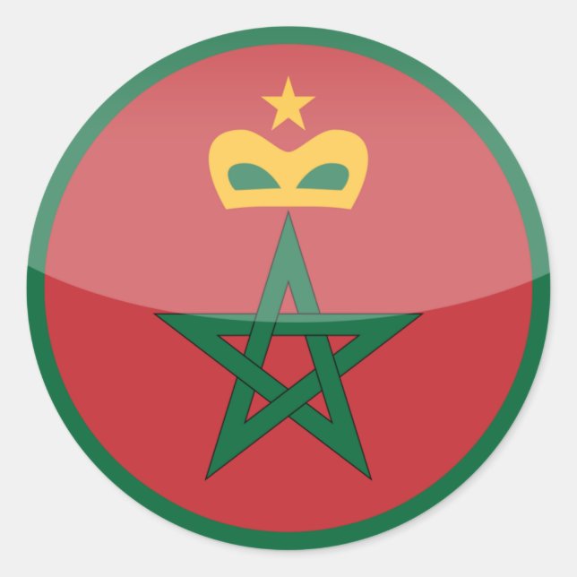 morocco classic round sticker (Front)