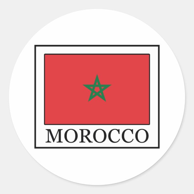 Morocco Classic Round Sticker (Front)