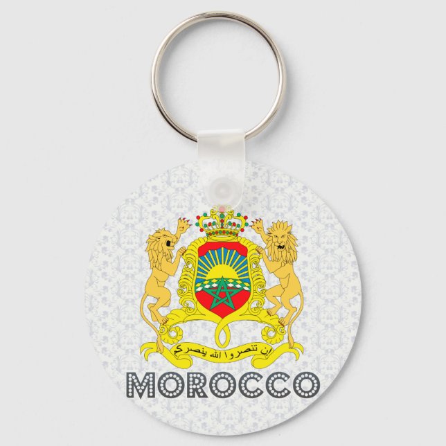 Morocco Coat of Arms Keychain (Front)