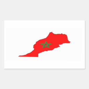morocco country flag map shape symbol sticker