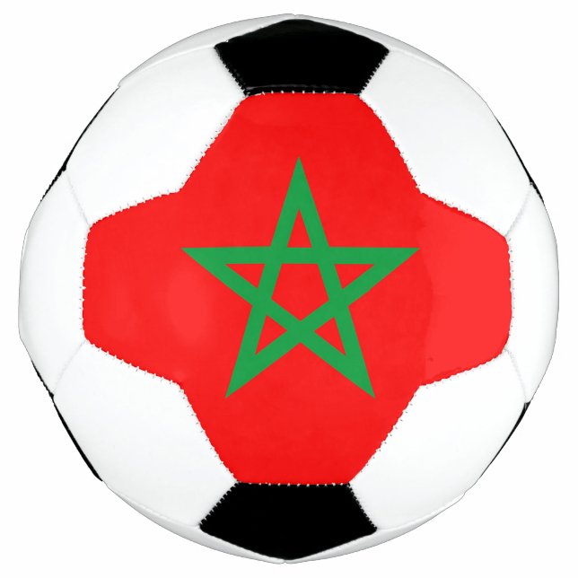 morocco country flag symbol star soccer ball (Front)