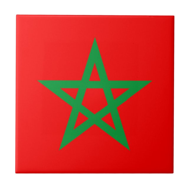 morocco country flag tile (Front)