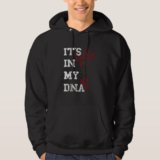 Morocco Dna Tree Moroccan Roots Molecules Moroccan Hoodie (Front)