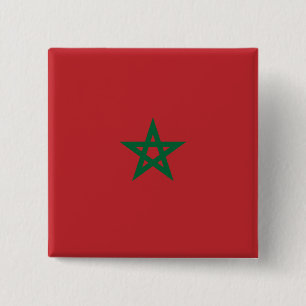 Morocco Flag 2 Inch Square Button