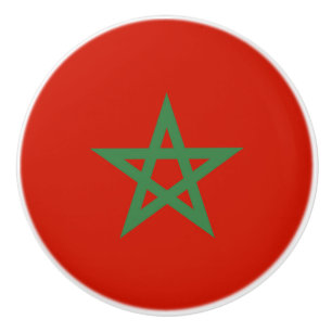 Morocco flag ceramic knob