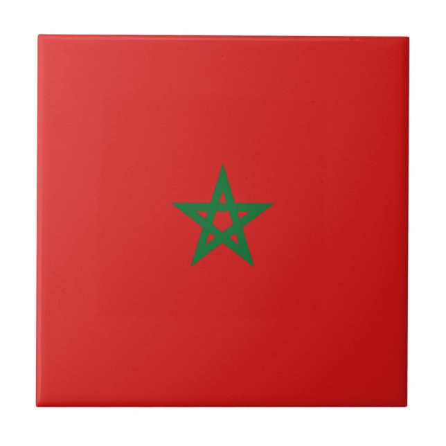 Morocco Flag Ceramic Tile (Front)