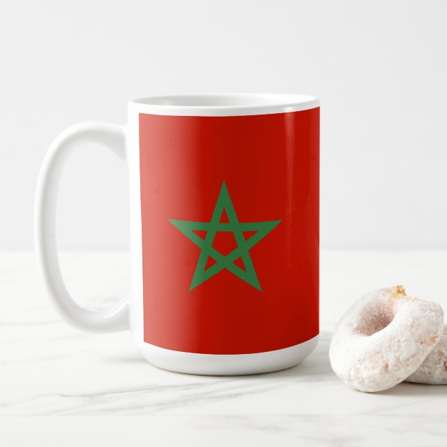 Morocco flag coffee mug (With Donut)