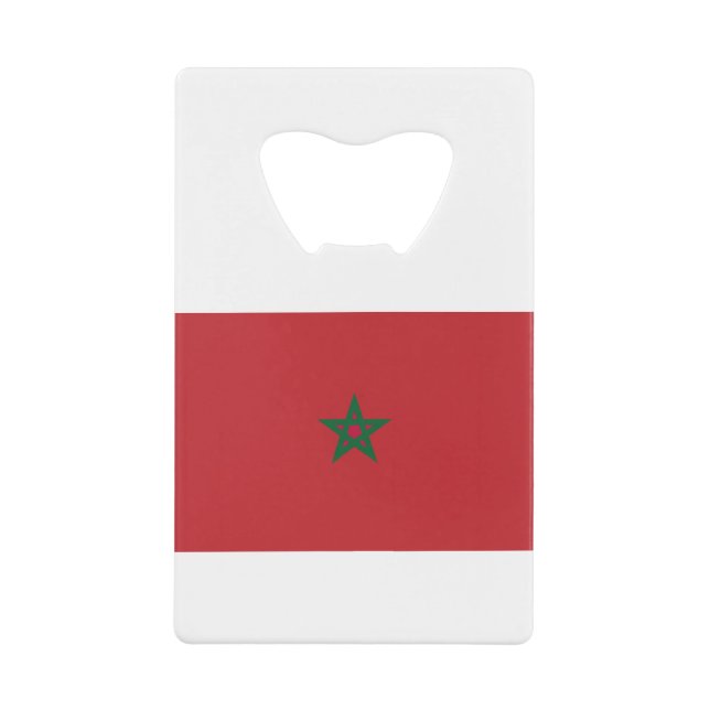 Morocco Flag Credit Card Bottle Opener (Front)