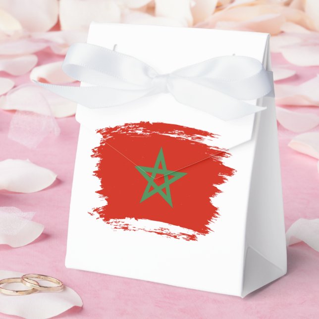 Morocco flag favor box (Wedding)