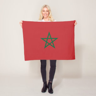 Morocco Flag Fleece Blanket