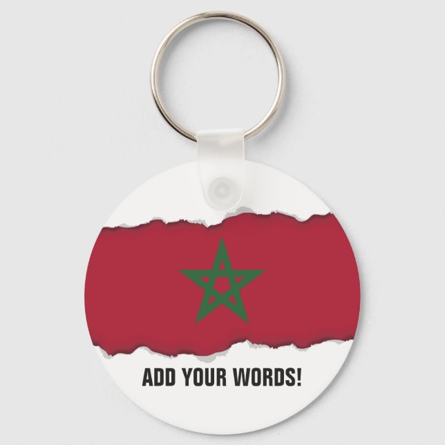 Morocco Flag Keychain (Front)