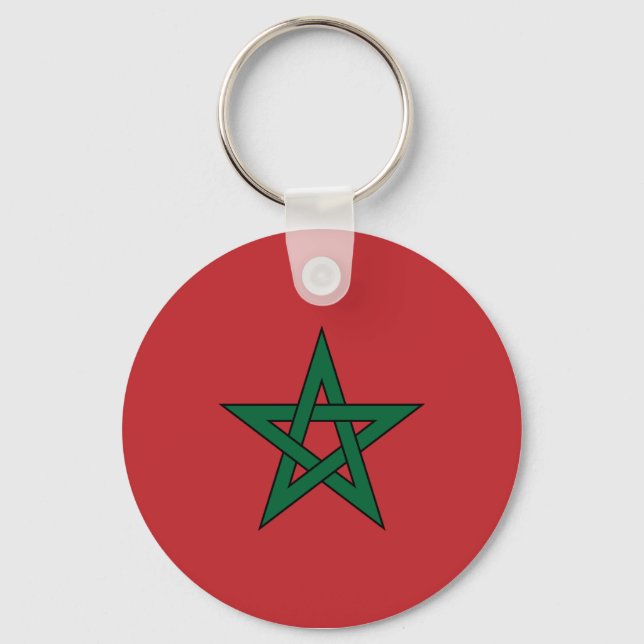 Morocco Flag Keychain (Front)