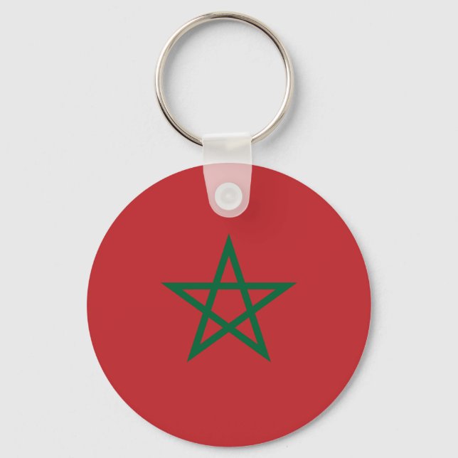 Morocco Flag Keychain (Front)