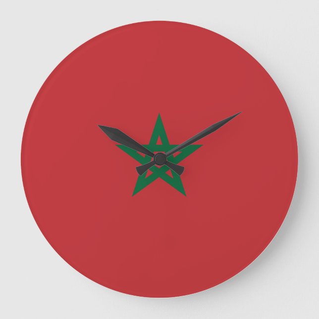 Morocco Flag Large Clock (Front)