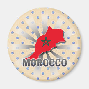 Morocco Flag Map 2.0 Magnet