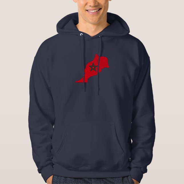Morocco flag map hoodie (Front)