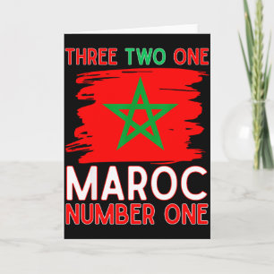 Morocco Flag Moroccan Soccer Supporter For Men Wom Card