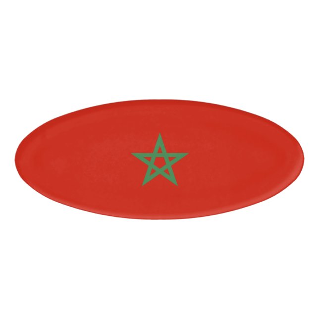 Morocco flag name tag (Front)