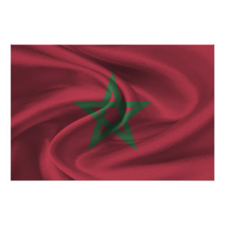Morocco Flag Photo Print