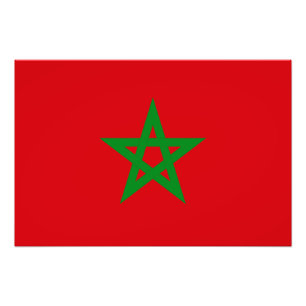 Morocco Flag Photo Print