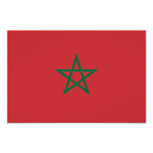 Morocco Flag Photo Print