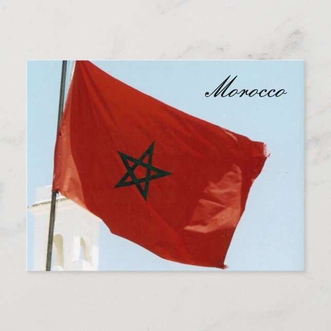 morocco flag postcard (Front)