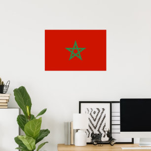 Morocco flag poster