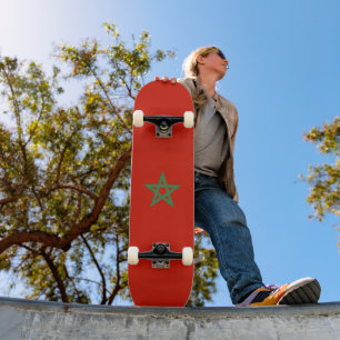 Morocco flag skateboard
