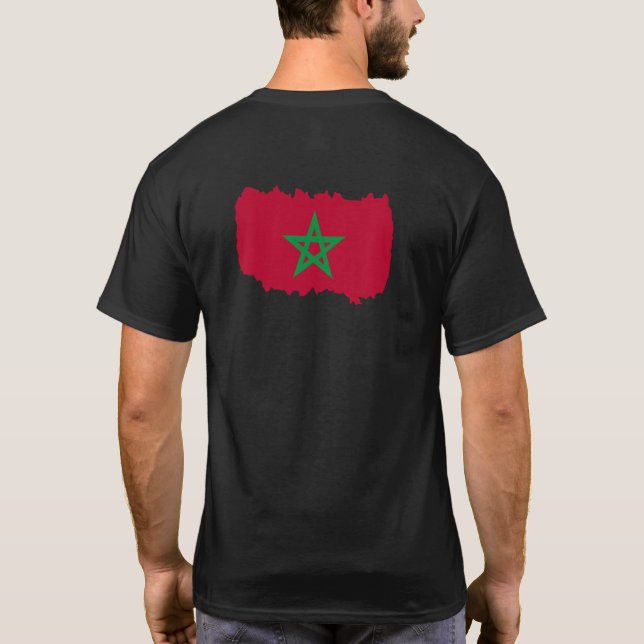 Morocco flag sweatshirt, Morocco map sweatshirt T-Shirt (Back)
