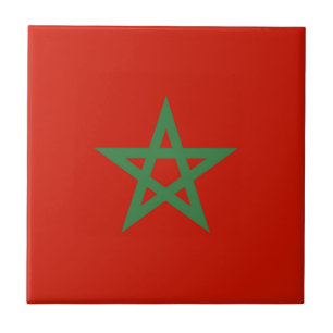 Morocco flag tile