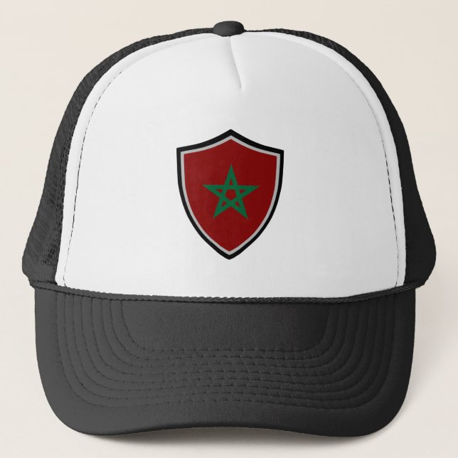 Morocco flag trucker hat (Front)