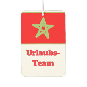 Morocco flag vacation team air freshener
