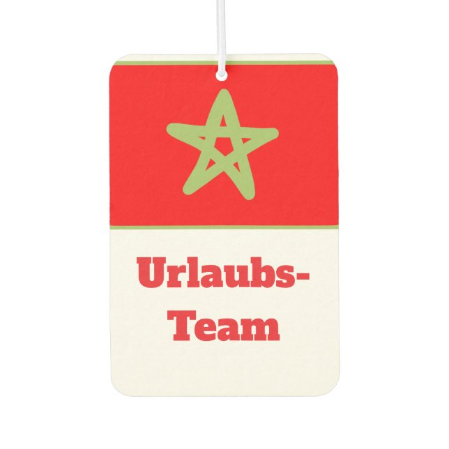 Morocco flag vacation team air freshener (Front)