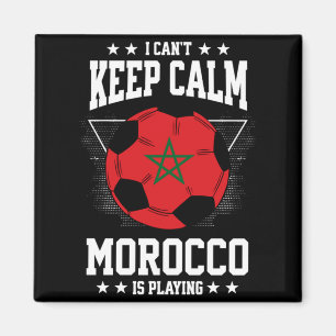 Morocco Football Jersey 2022 Flag Funny Soccer Lov Magnet